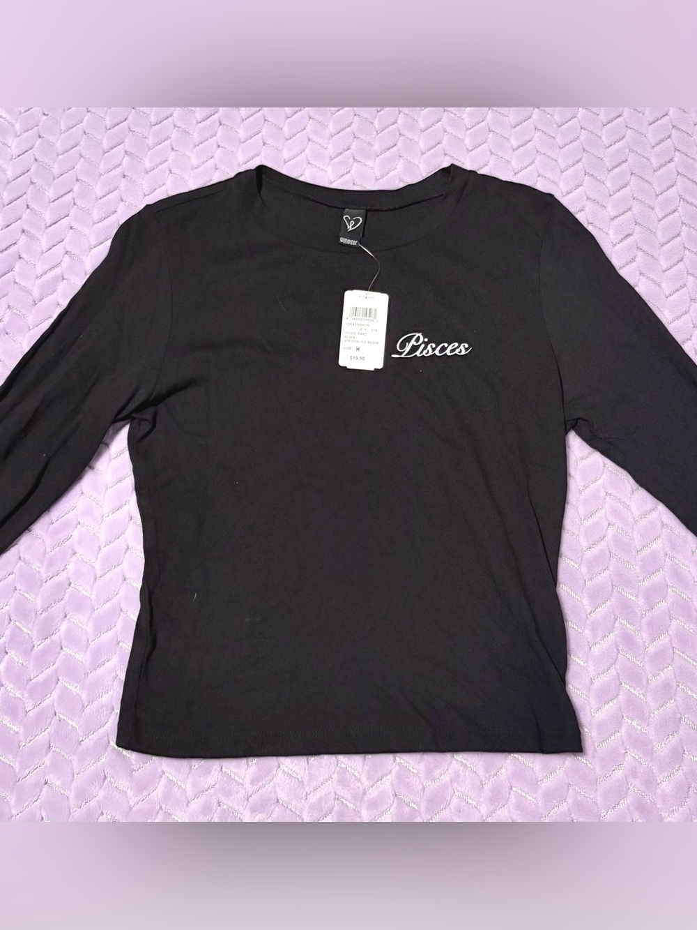 NWT Windsor Black 'Pisces' Short Sleeve Tee